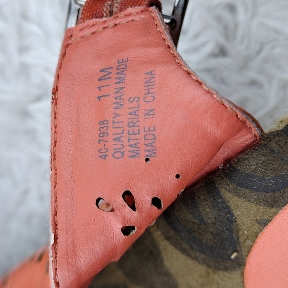 Easy Street Tangerine Faux Leather Cut Out Upper Open Toe Wedged-Heel Espadrille - Picture 11 of 16